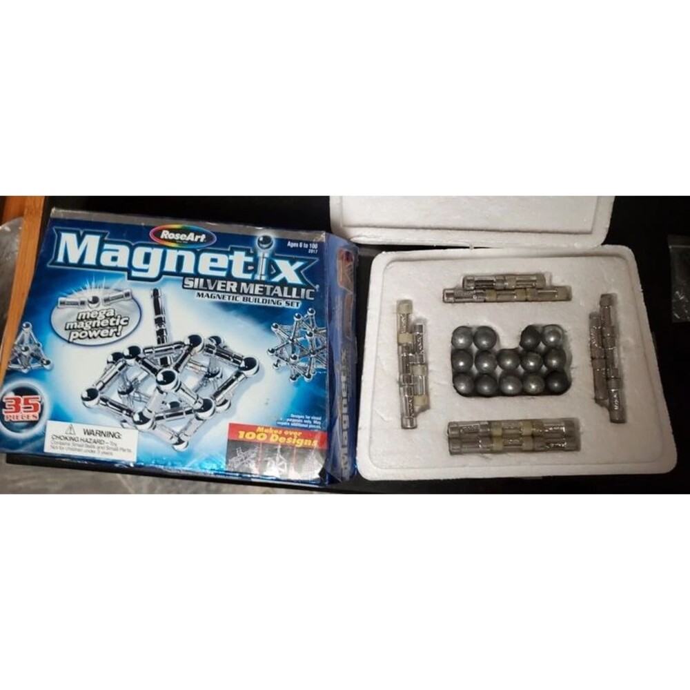 Roseart Magnetix Silver Metallic Magnetic Building Set